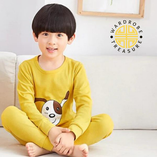 Cute Puppy Printed Night Suit For Kids