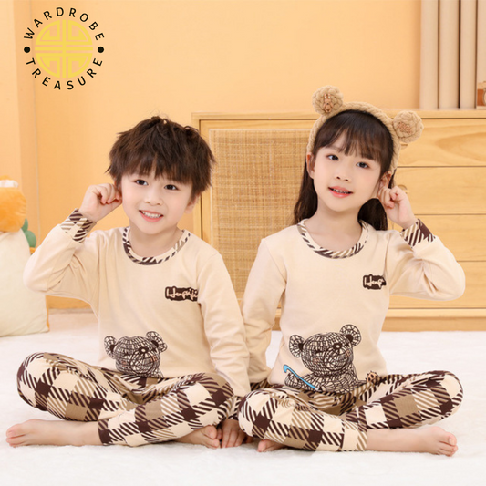 Bear Printed Night Suit For Kids