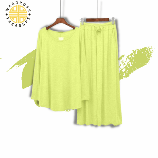Lime Green Palazzo LoungeWear For Her