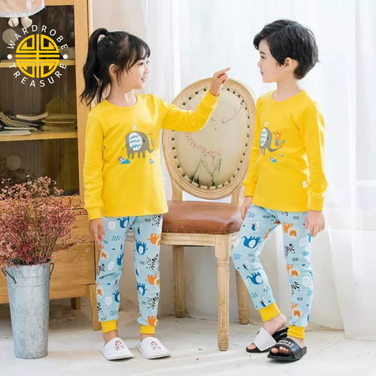 Elephant Printed Night Suit For Kids