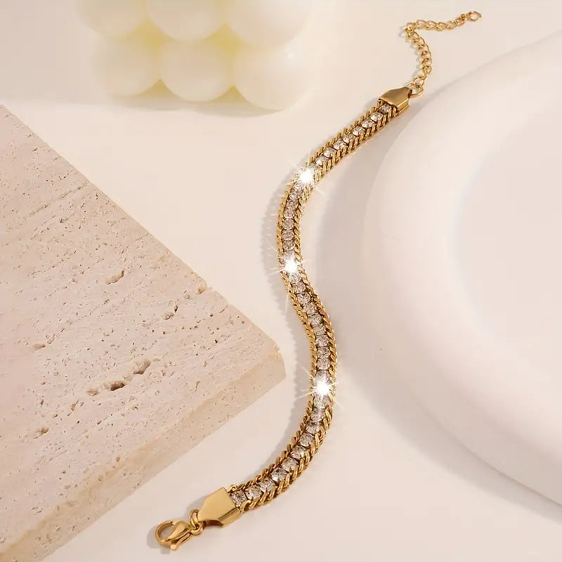 White Stone Tennis Bracelet