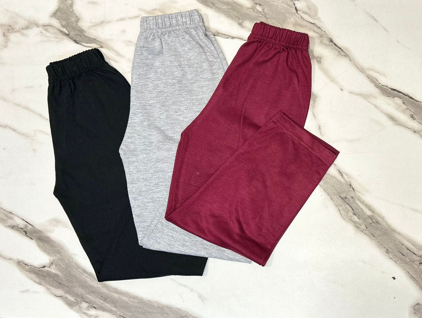 Pack of 3 Plain Trousers For Boys