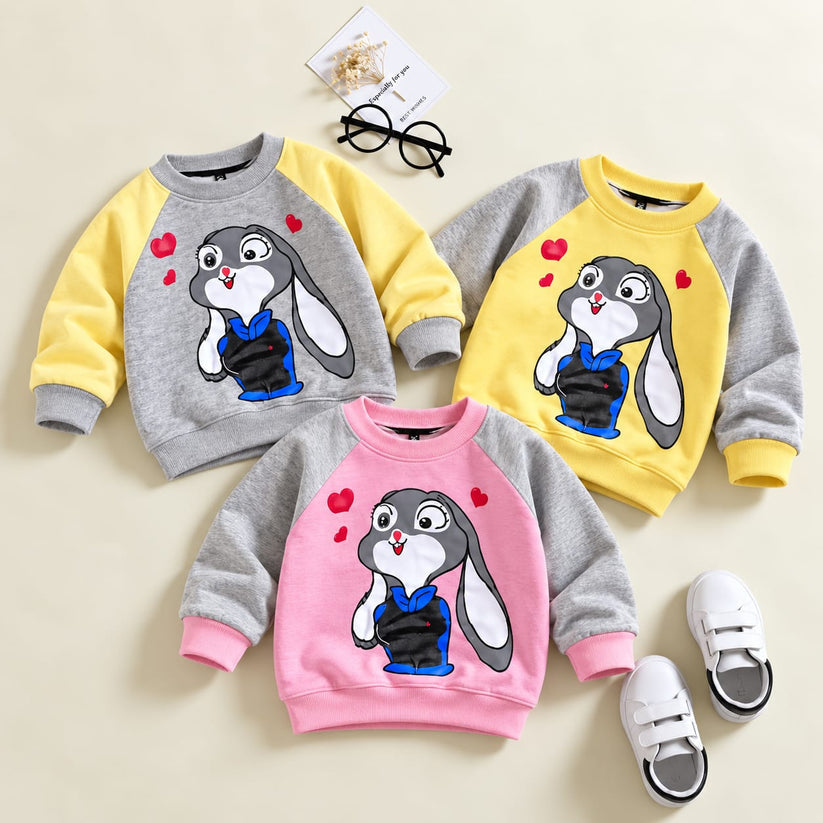 Pack of 3 Bunny Printed Sweatshirt For Kids