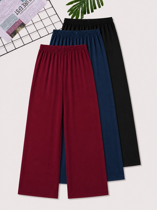 Pack of 3 Multi Palazzo Pajamas For Her
