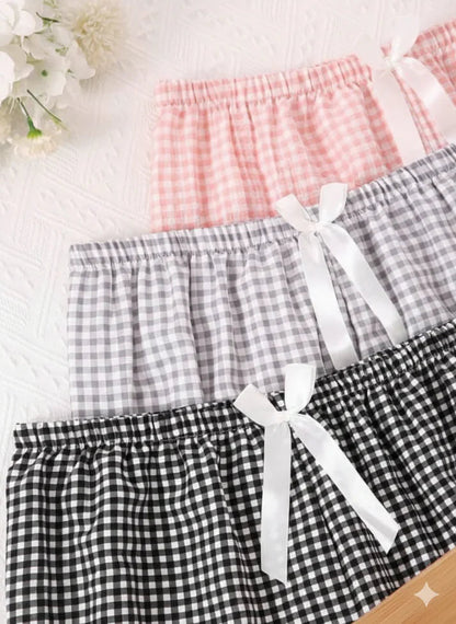 Pack of 3 Small Cheq Printed Palazzo Pajamas For Her