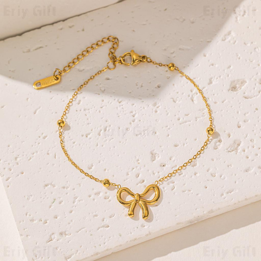 Cute Bow Charm Bracelet
