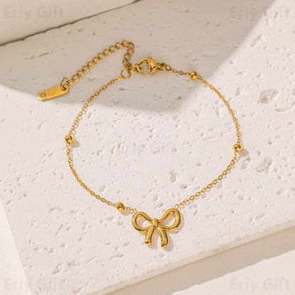 Cute Bow Charm Bracelet