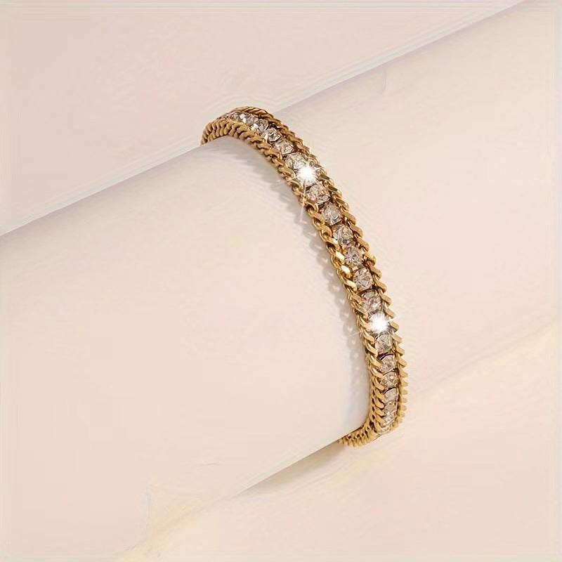 White Stone Tennis Bracelet
