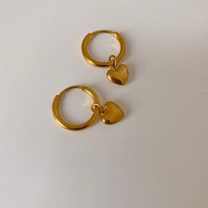 Golden Heart Earing
