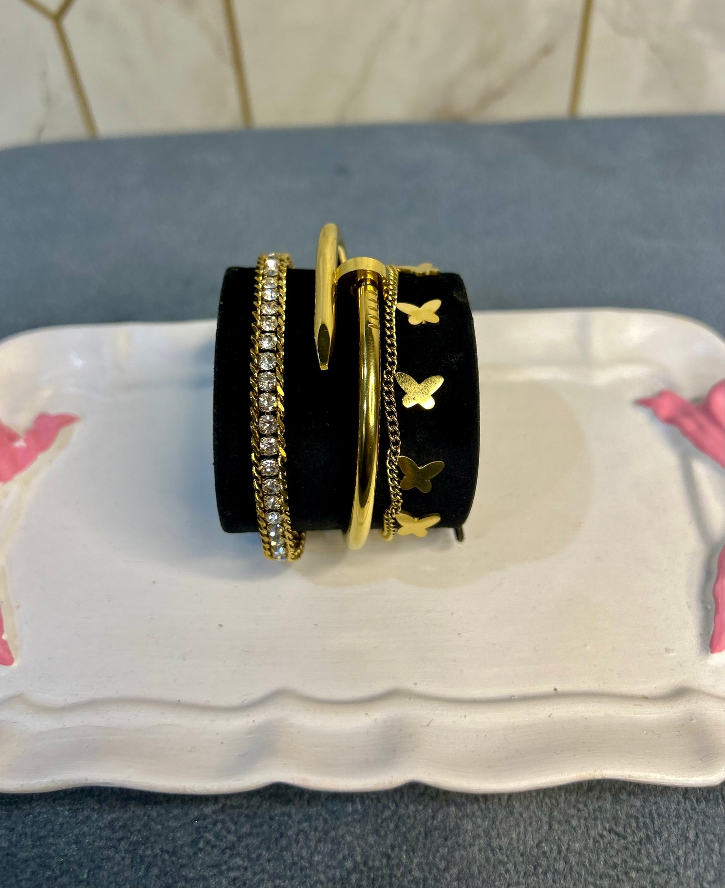 Stone Tennis, Cartier Nail & Butterflies "Pack of 3 Stack"