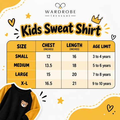 Pack of 3 Unicorn & Girls Printed Sweatshirt For Kids