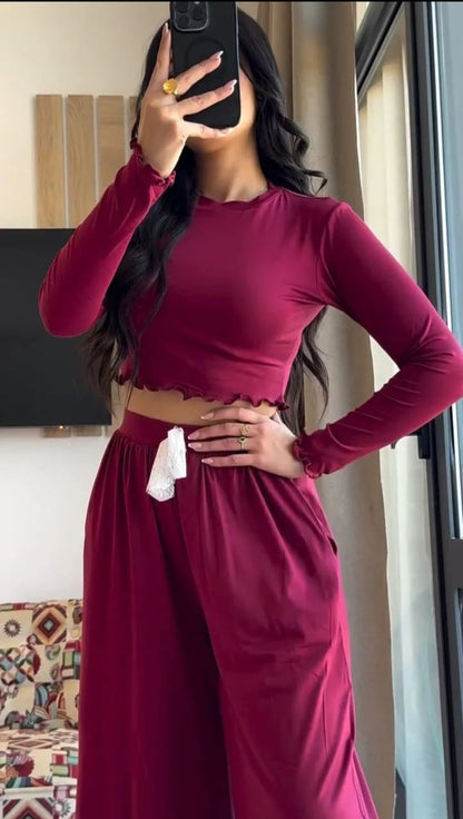 BareezaFlow Wide Leg Coord Set