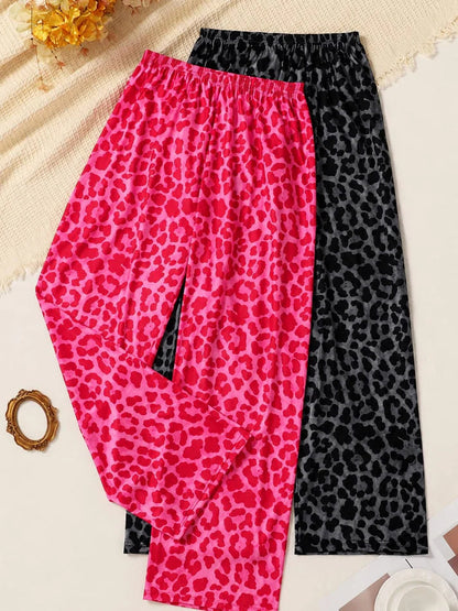 Pack of 2 Cheetah Palazzo Pajamas For Her