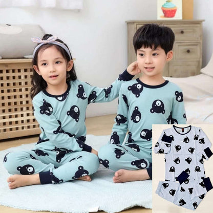 Sky Blue Bears Printed Kids Suit